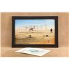 Image 4 : Vintage 1903 Wright Flyer Fabric 44/50 19x13 Framed Back Steel Pier Provenance Document Display
