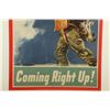 Image 3 : Original 1945 U.S. Army Air Forces "coming Right Up!" Recruitment 24" X 35" Poster