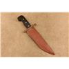Image 16 : Wwii Era Kinfolks V44 Pilot Survival Knife 9.5" Bowie Blade With Original Leather Sheath