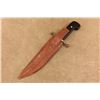 Image 17 : Wwii Era Kinfolks V44 Pilot Survival Knife 9.5" Bowie Blade With Original Leather Sheath