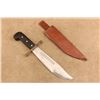 Image 1 : Wwii Era Kinfolks V44 Pilot Survival Knife 9.5" Bowie Blade With Original Leather Sheath