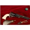 Image 1 : Howard Dove Master Engraved Colt Model 1851 Navy Percussion Revolver, Letter, Ivory Grips, Cased Set