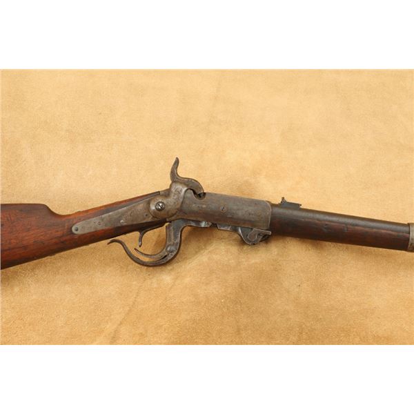 Civil War 4th Model Burnside Carbine .54 Cal Military Breechloading Percussion Rifle, Antique