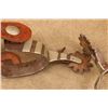 Image 10 : Crockett Cowboy Spurs M. Monroy Silver Buckles A.L. Pappas Tooled Straps Western Set