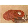 Image 12 : Crockett Cowboy Spurs M. Monroy Silver Buckles A.L. Pappas Tooled Straps Western Set