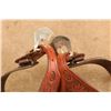 Image 16 : Crockett Cowboy Spurs M. Monroy Silver Buckles A.L. Pappas Tooled Straps Western Set