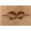 Image 6 : Crockett Cowboy Spurs M. Monroy Silver Buckles A.L. Pappas Tooled Straps Western Set