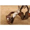 Image 10 : Crockett Western Spurs Tooled Leather Silver Accents North & Judd Buckles Vintage Set