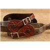 Image 14 : Crockett Western Spurs Tooled Leather Silver Accents North & Judd Buckles Vintage Set