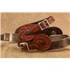 Image 15 : Crockett Western Spurs Tooled Leather Silver Accents North & Judd Buckles Vintage Set