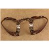 Image 3 : Crockett Western Spurs Tooled Leather Silver Accents North & Judd Buckles Vintage Set