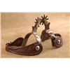 Image 5 : Crockett Western Spurs Tooled Leather Silver Accents North & Judd Buckles Vintage Set