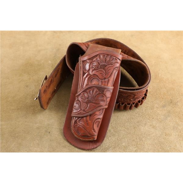 H.H. Heiser Buscadero Rig No. 62 Cartridge Belt & No. 714 Rh Holster For 5.5" Colt Saa