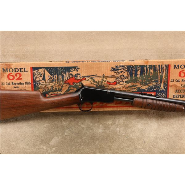 Prewar Winchester Model 62 .22 S L Lr 23" Slide-action Rifle & Matching Box, 1939 C&r