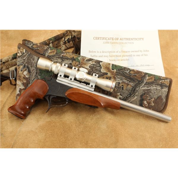 John Taffin's T/c Contender .222 Jdj Mag 14" Ssk Barrel Single Shot Pistol, Holster & Scope