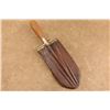 Image 16 : Antique Indian Wars 1880 Us Springfield Trowel Entrenching Tool Leather Sheath Us Marked Brass 9