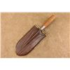 Image 17 : Antique Indian Wars 1880 Us Springfield Trowel Entrenching Tool Leather Sheath Us Marked Brass 9