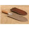 Image 1 : Antique Indian Wars 1880 Us Springfield Trowel Entrenching Tool Leather Sheath Us Marked Brass 9