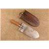 Image 3 : Antique Indian Wars 1880 Us Springfield Trowel Entrenching Tool Leather Sheath Us Marked Brass 9