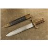 Image 3 : Antique Civil War 1863 Usn Dahlgren Bowie Bayonet Ames 12" Knife Dr Marked W Scabbard