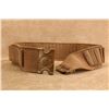 Image 2 : Antique 1890s U.S. Navy Mills 34.5" Canvas Cartridge Belt, Embossed Liberty Cap Brass Buckle