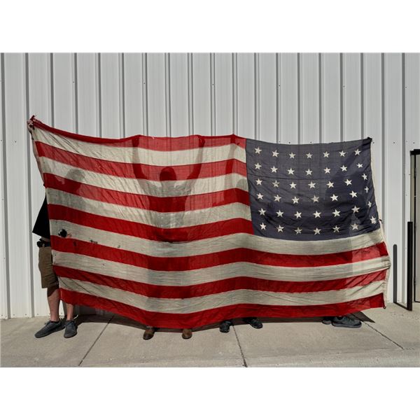 Antique 1890 Us Cavalry Ft Robinson Ne 42 Star 7x15ft Wool Flag Military Bunting