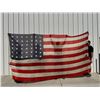 Image 3 : Antique 1890 Us Cavalry Ft Robinson Ne 42 Star 7x15ft Wool Flag Military Bunting