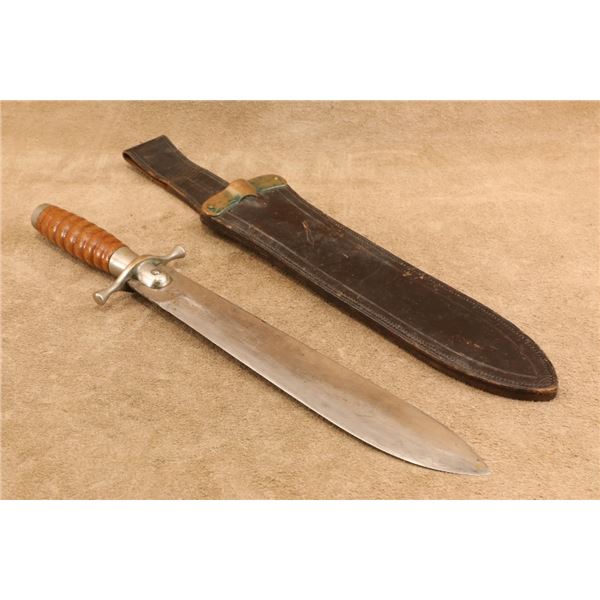 Antique Indian Wars 1887 Us Springfield Hospital Corps 11.54" Knife Scabbard Etched Blade