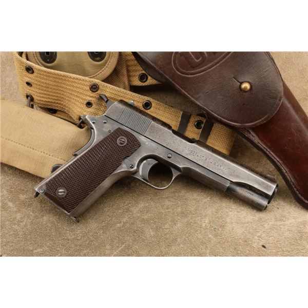 Wwi Colt Model Of 1911 U.S. Army .45 Acp Semi-automatic Pistol And Holster Rig, 1918 C&r