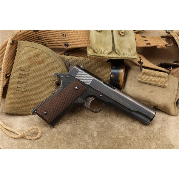 Wwi Colt Model Of 1911 U.S. Army .45 Acp Semi-automatic Pistol And Holster Rig, 1918 C&r