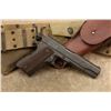 Image 1 : Wwii Us Remington Rand 1911a1 1911-a1 .45 Acp Semi-automatic Pistol And Holster Rig, 1943 C&r