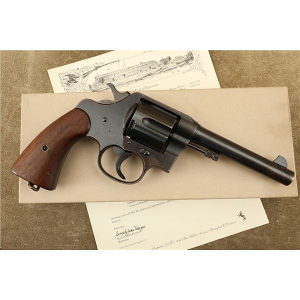 Colt New Service Model 1917 U.S. Army .45 Acp 5.5" Military Revolver And Letter, 1918 C&r
