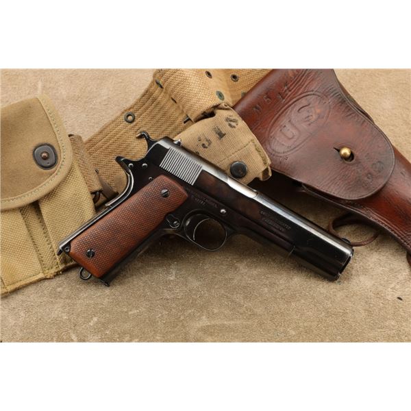 Wartime Colt Commercial Government Model 1911 .45 Acp Semi-auto Pistol And Rig, 1917 C&r