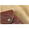 Image 3 : Heiser No. 731 7.5" Colt Single Action Army Chamois Lined Hand Carved Leather Flap Holster