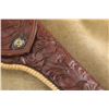 Image 4 : Heiser No. 731 7.5" Colt Single Action Army Chamois Lined Hand Carved Leather Flap Holster