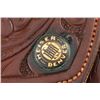 Image 6 : Heiser No. 731 7.5" Colt Single Action Army Chamois Lined Hand Carved Leather Flap Holster