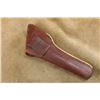Image 7 : Heiser No. 731 7.5" Colt Single Action Army Chamois Lined Hand Carved Leather Flap Holster