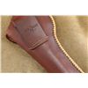 Image 9 : Heiser No. 731 7.5" Colt Single Action Army Chamois Lined Hand Carved Leather Flap Holster