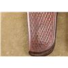 Image 4 : Pair Of A.W. Brill Austin, Texas Basket Weave Tooled Leather Holsters, 6" Right And 5" Left Hand Set