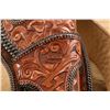 Image 15 : S.D. Myres Buscadero Rig Tooled Belt & "texas Jock Strap" Rh Holster For .357 Cal. 5.5" Colt Saa
