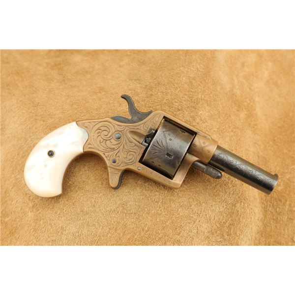 Factory Engraved Early Colt House Pistol 5-shot .41 Rimfire Single Action Revolver, 1875 Antique