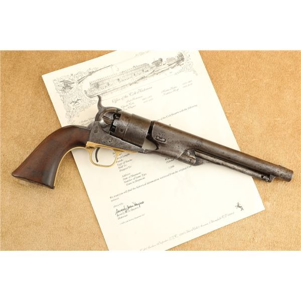 Civil War Martially Marked All Matching Colt 1860 Army .44 Cal Percussion Revolver, 1862 Antique