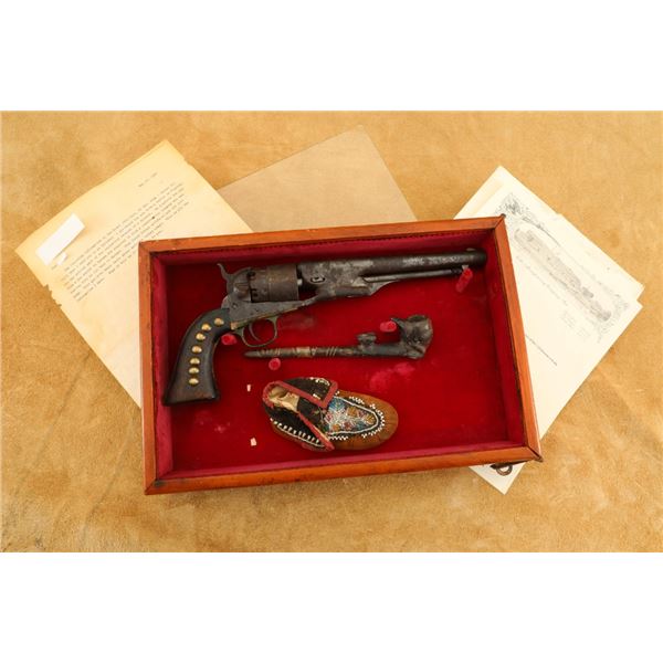 U.S. Civil War Colt 1860 Army .44 Cal 8" Percussion Revolver & Letter Mfd 1862 Antique
