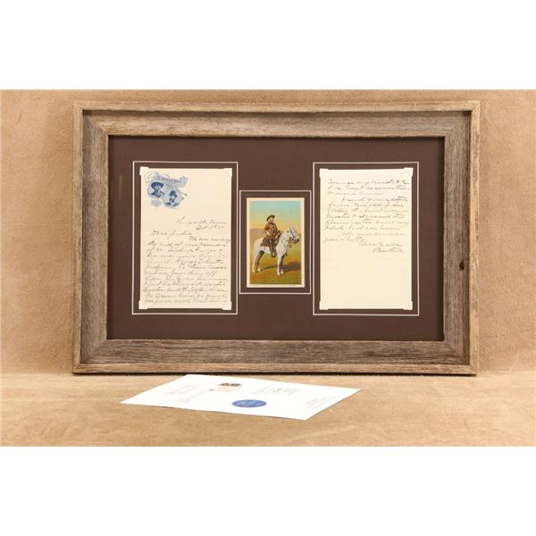 Framed 1897 Dated Buffalo Bill Signed Letter To Sister 25x17", Authenticated