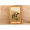 Image 2 : Framed 1900 Marlin Fire Arms Co Danger Ahead Frederic Remington 32.5x22.25" Advertising Lithograph