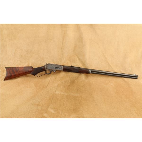 Factory Engraved Marlin Model 1893 .38-55 26" Checked Pistol Grip Lever Action Rifle, 1895 Antique
