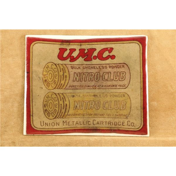 U.M.C. Co. "nitro Club" Shotgun Shells Store Counter Display Wool Felt Mat, C.1900, 13x10.5"