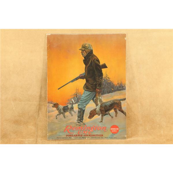 Original 1912-1916 Remington Umc Firearms Ammunition Advertising Poster Hanger J. Eads Collins