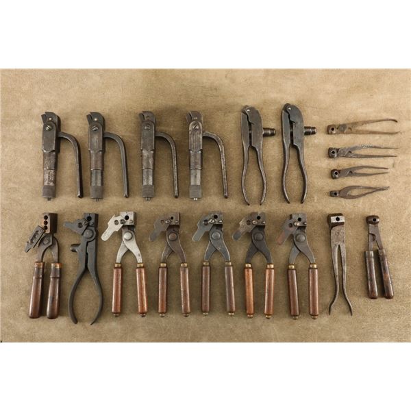 Antique 1890s Winchester & Ideal 5-10" Iron & Wood Reloading Tools & Bullet Molds Lot, Missing Pins