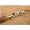 Image 18 : Vintage 1920s Winchester 3pc Stag Carving Set, 14" Knife, Fork W/ Guard, Sharpening Steel, Roll